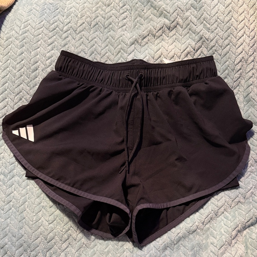 Adidas Black Women's Athletic Shorts with Drawstring